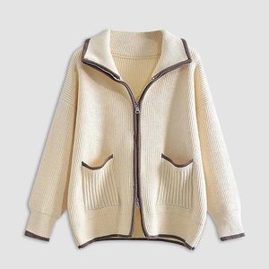 Commense Weekend Loaf Zip Collared Cardigan New With Tags